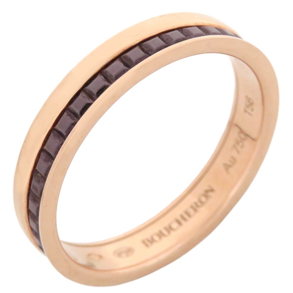 Boucheron PVD Quarter Classic Ring Pink Gold Brown